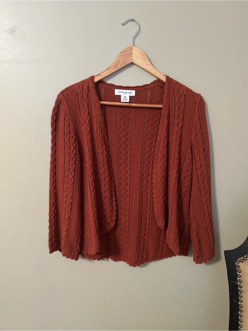 Skye's the Limit Open-Front Cable Knit Cardigan